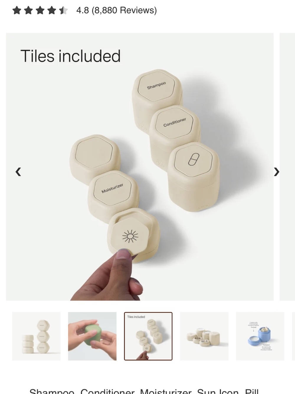 Modular Travel Tile Set — Cream Bathroom Label Pods